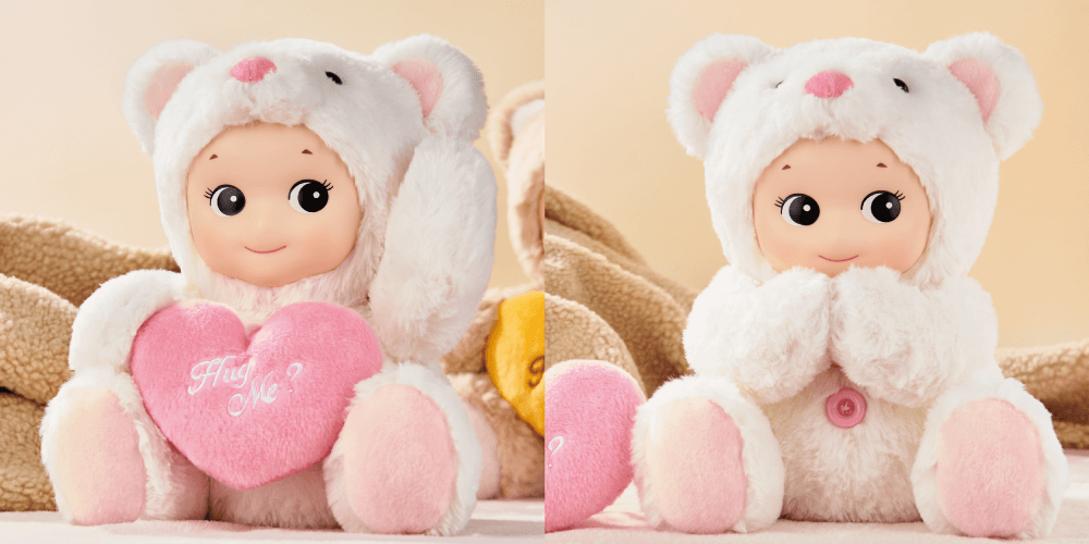 The first Sonny Angel plush toy is now available. This first Sonny Angel  plush is wearing a cute bear costume. New Release：「Sonny Angel Plush  Collection -Cuddly Bear-」 ｜ Sonny Angel - Official